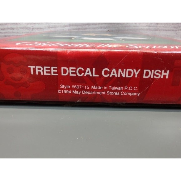 VINTAGE 1994 May Department Stores Company Tree Decal Candy Dish w/ Gold Accents - Picture 6 of 6